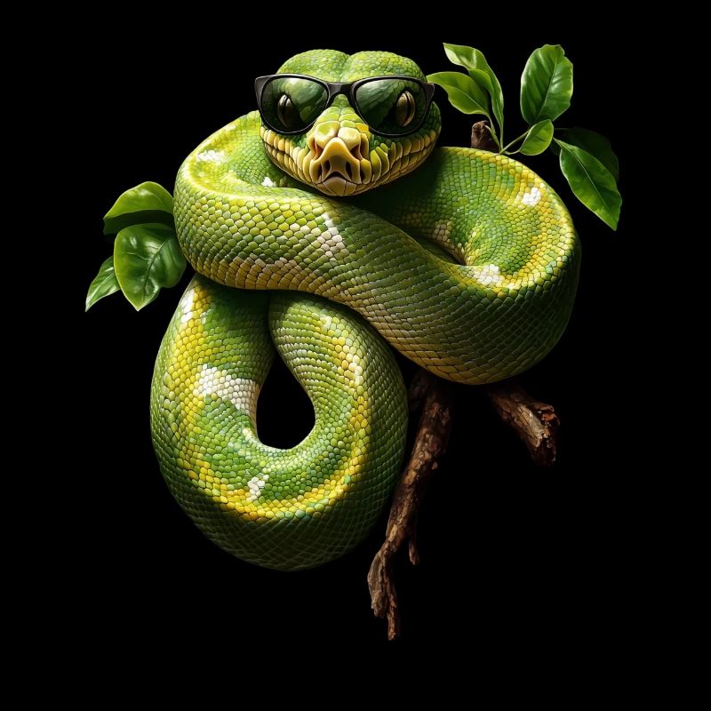 Green Tree Python Snakes Lover Terrarium