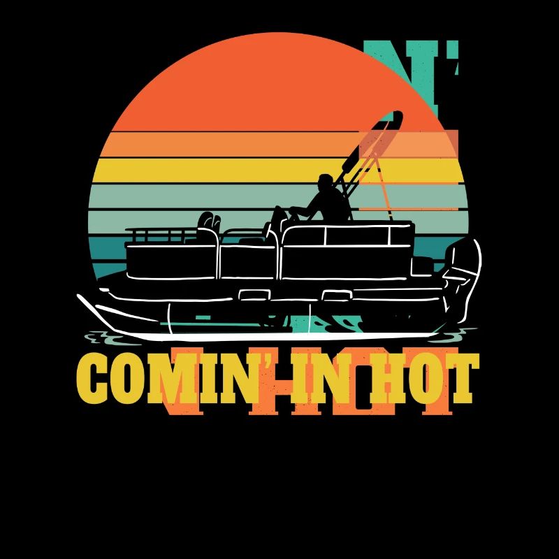 Comin' In Hot Retro Boat Sunset Adventure