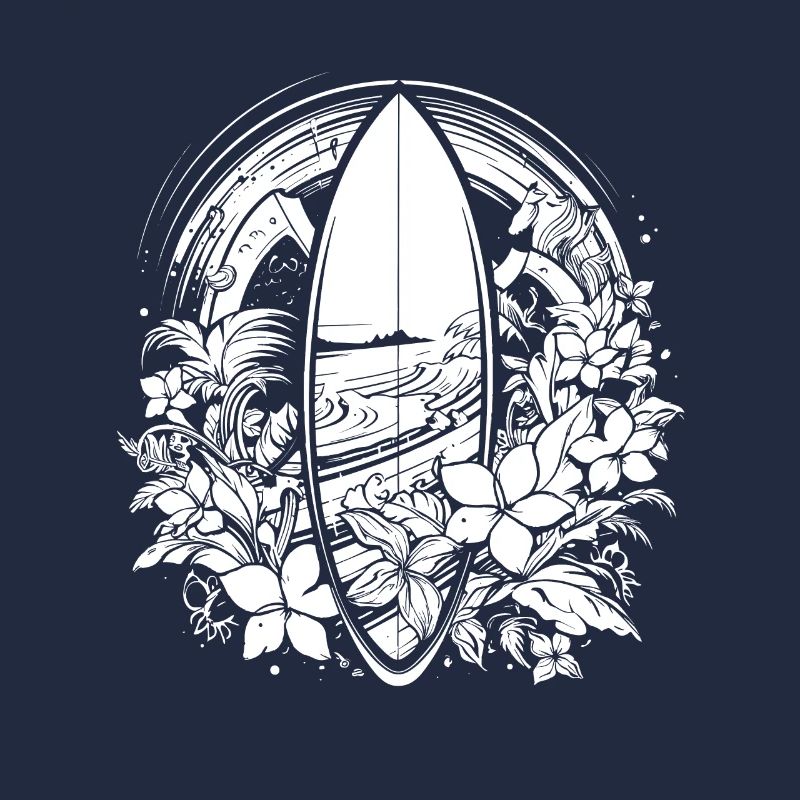 Surfboard Comic Style