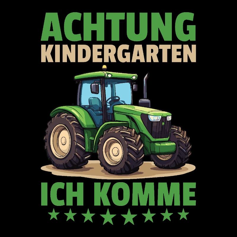 Attention kindergarten I'm coming farmer tractor