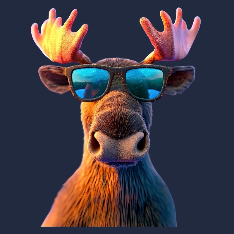 Elch Moose Elchbulle Geweih Hirsch Wilde Elche