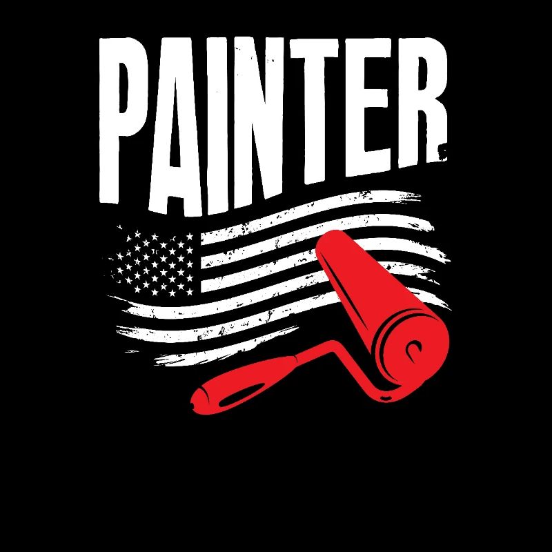 Painter with American flag inspiration
