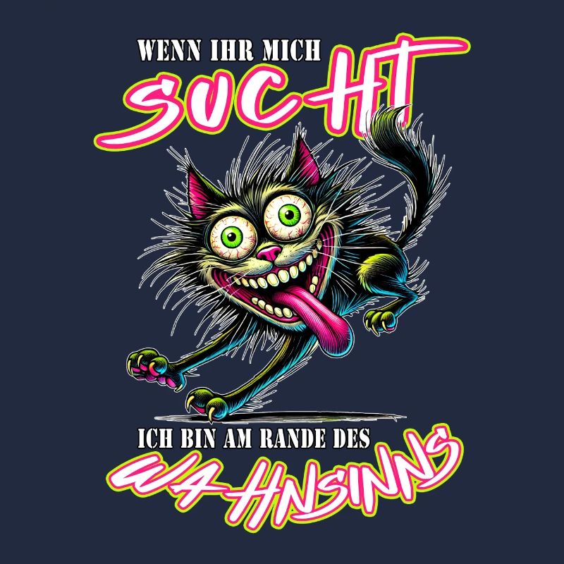 Crazy Katze am Rande des Wahnsinns Comic Stil