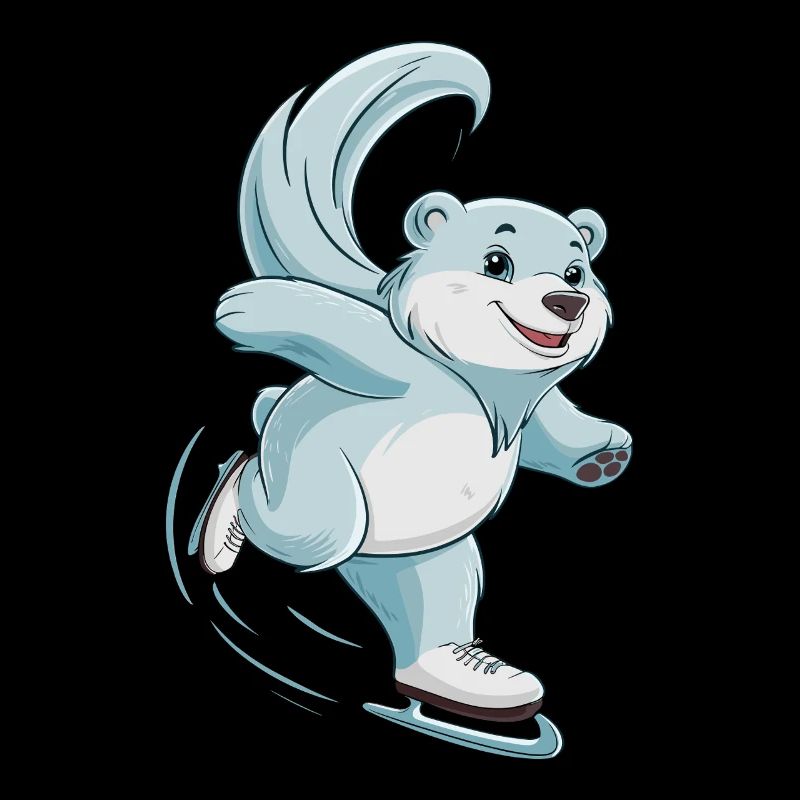 Eisbahn Eisbär Schlittschuhfahren