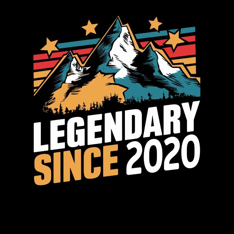 Legendary since 2020 Vintage Mountain Retro Mountains