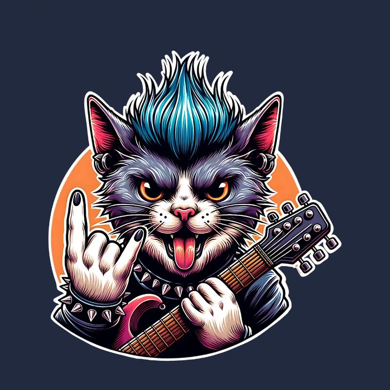 Cat Guitariste de Rock and Roll