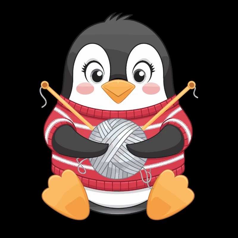 Motif de tricot pingouin mignon
