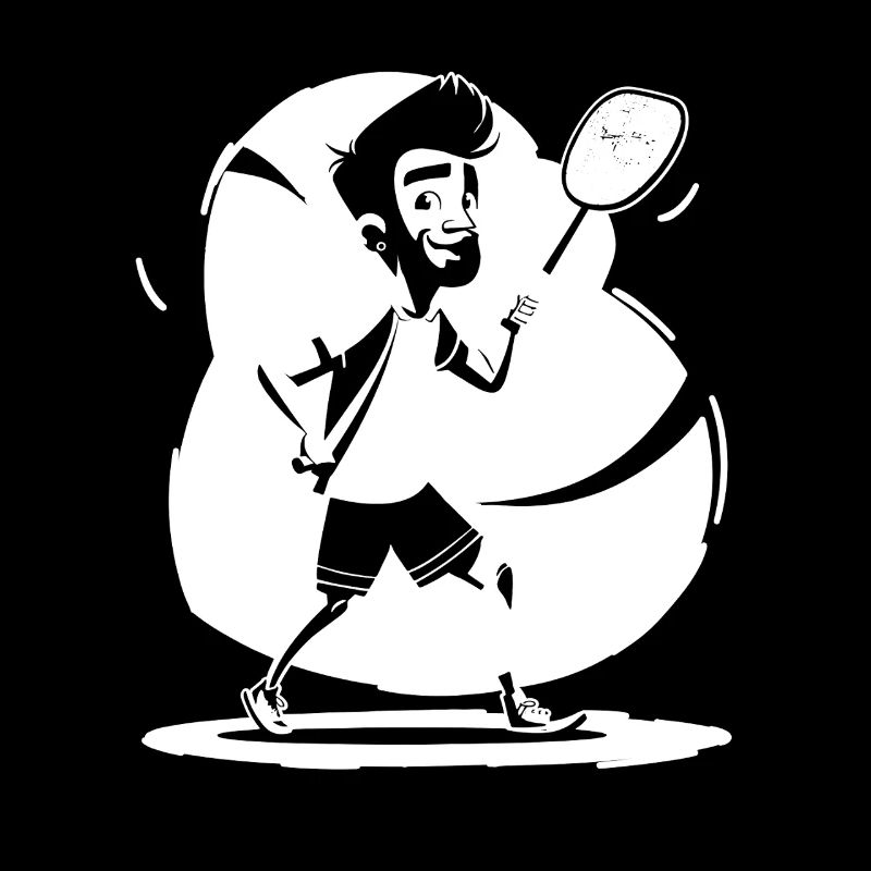 Badmintonspieler Skizze