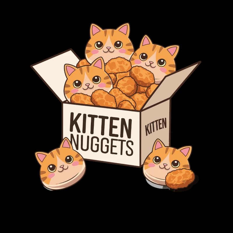 Chaton Nuggets Cat Jeu de mots Chats drôles