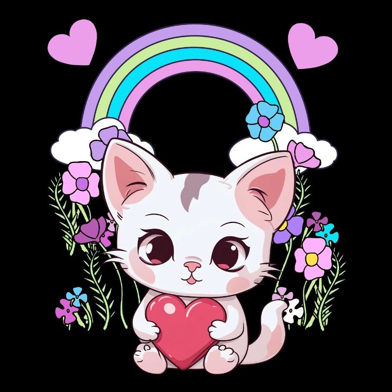 Regenbogen Kätzchen Katze Katzen Kinder Kind Baby