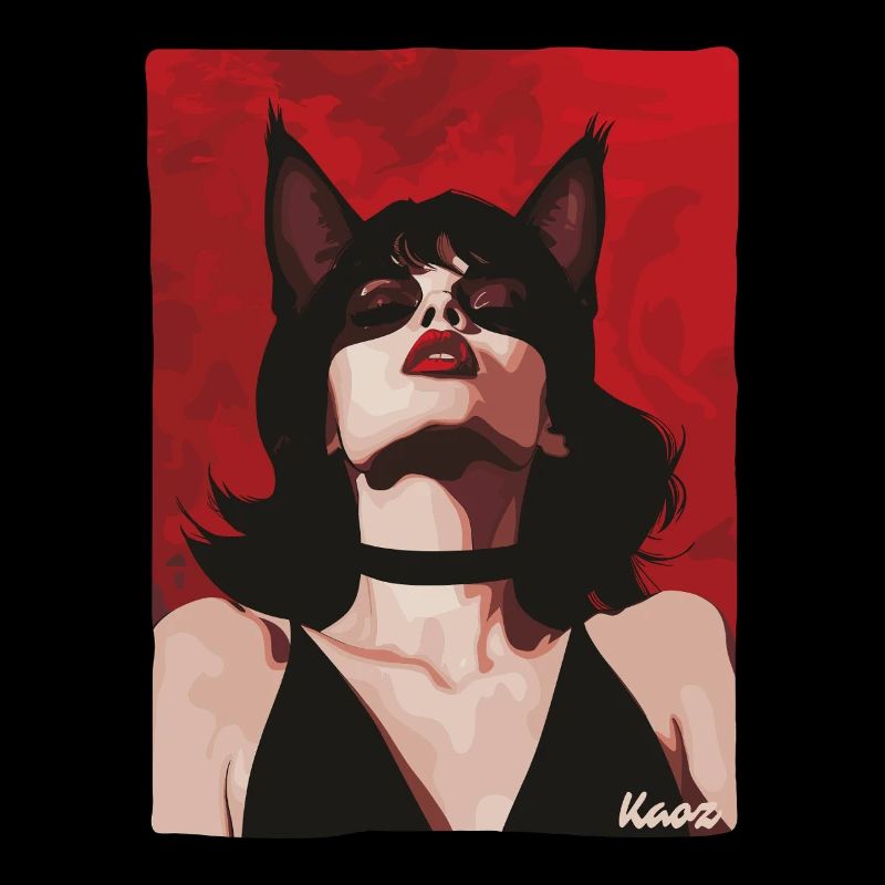 Seductive woman with cat ears