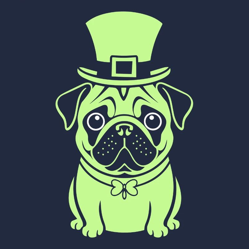Conception de chapeau mignon carlin pour la Saint-Patrick