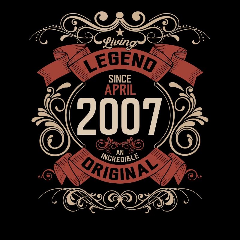 18. Geburtstag Geschenk Mann Vintage April 2007