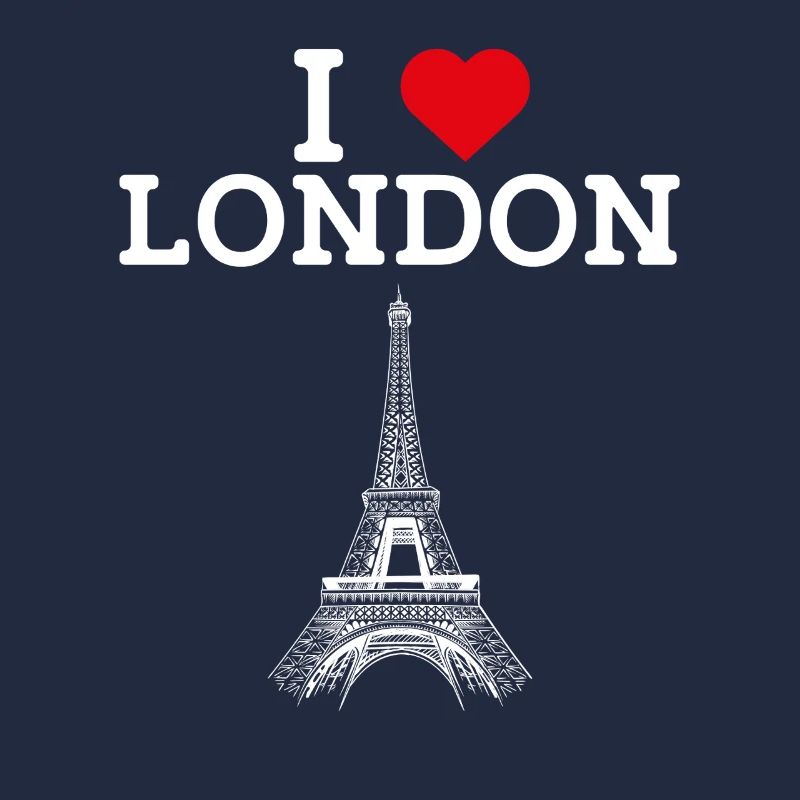 J’aime Londres Tour Eiffel Royaume-Uni Drapeau