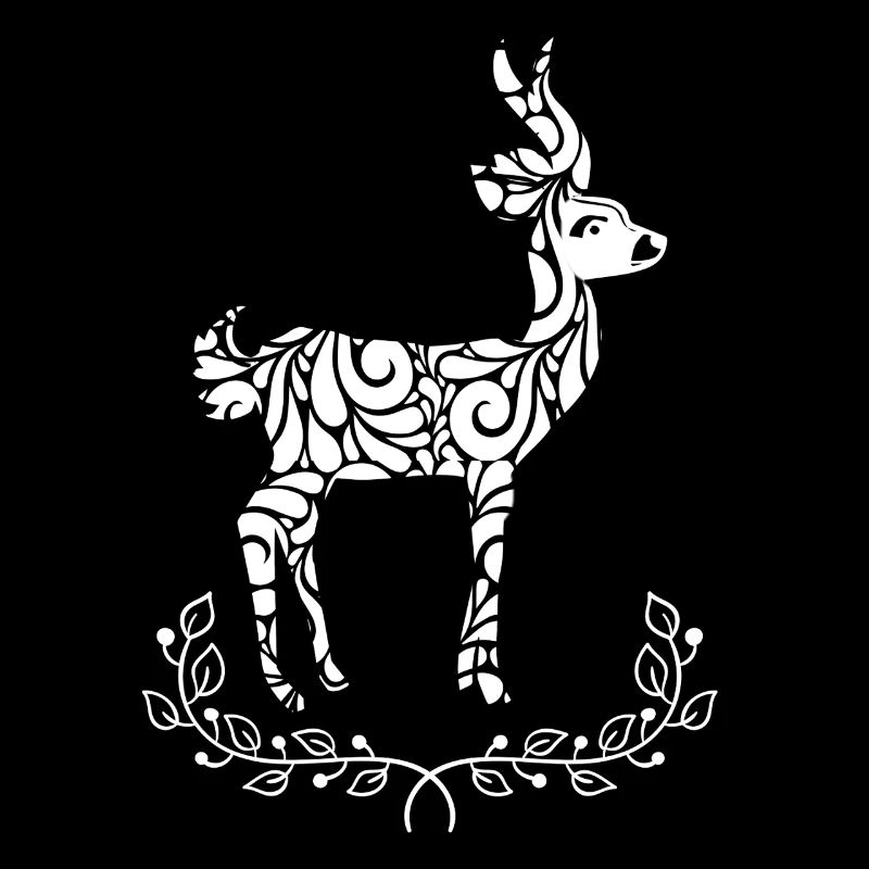 Antelope Antelope Floral Pattern