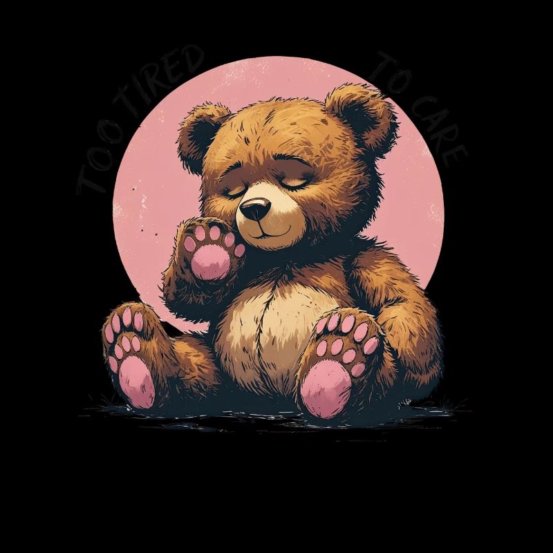 Trop fatigué pour s’en soucier – Conception d’ours fatigué