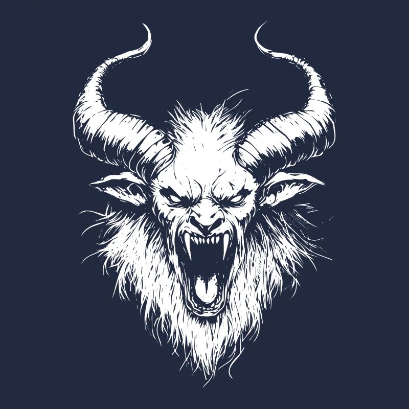 Demon with Horns – Blatant Horror Design