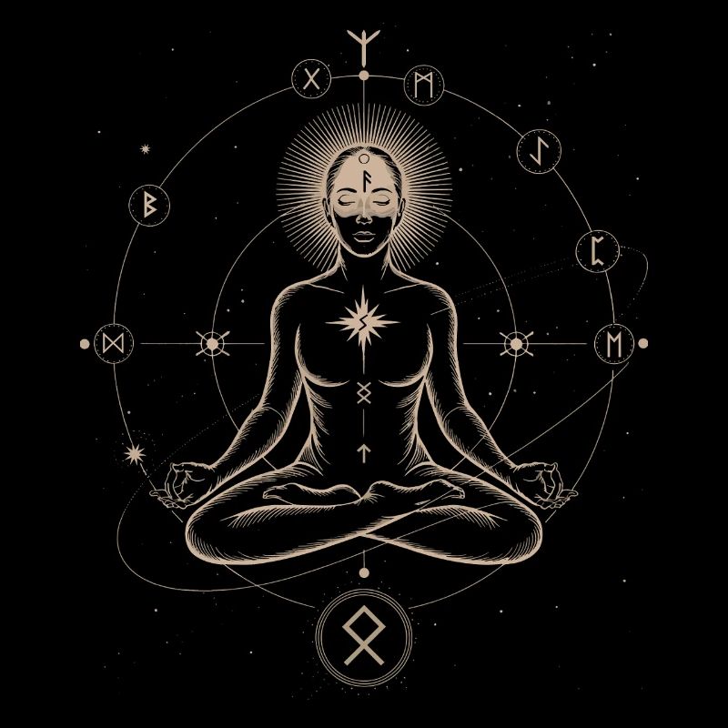 Alignement astral runique | Impression d’art méditative