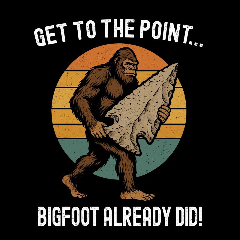 Bigfoot with arrowhead flint