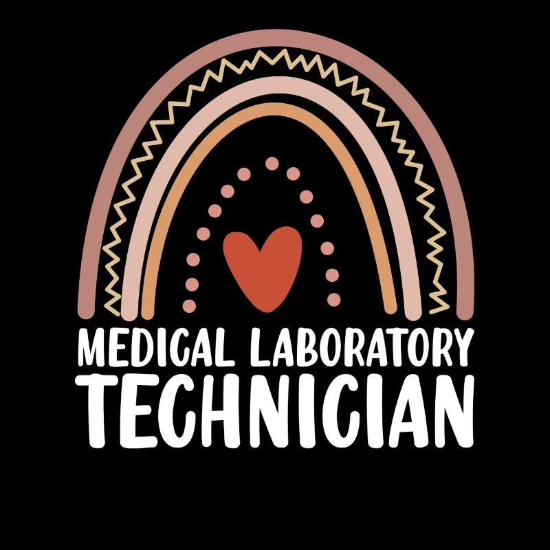 Medical Laboratory Technician Boho Rainbow Funny