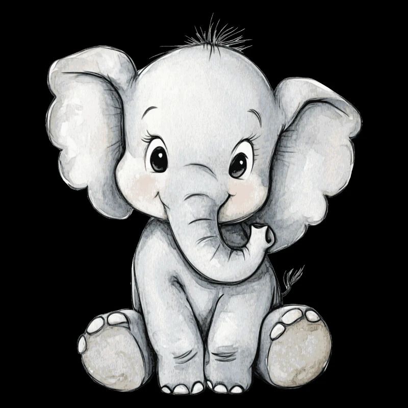 petit éléphant mignon