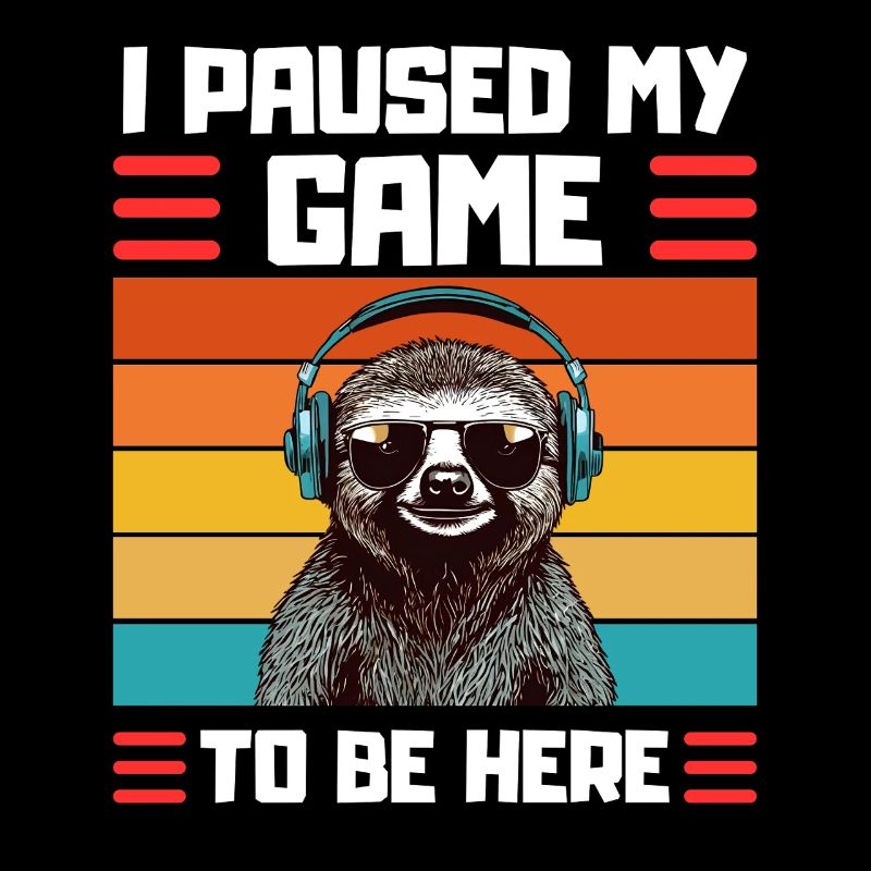 Funny Gaming Sloth Gamer Saying