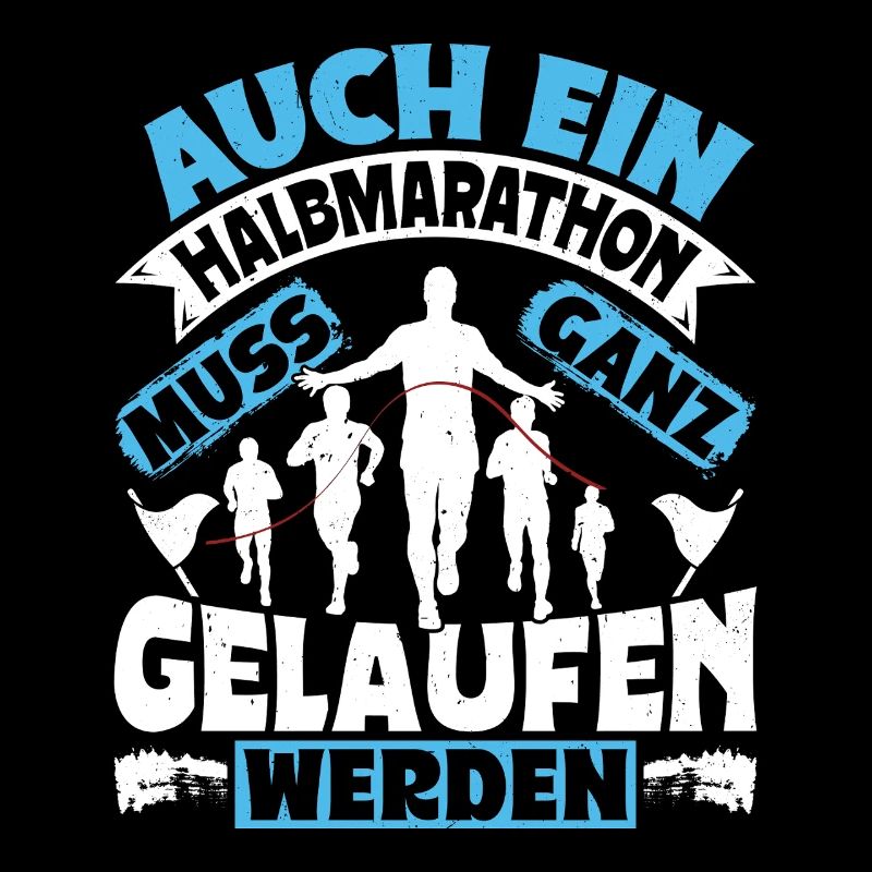 Läufer AUCH EIN HALBMARATHON MUSS GELAUFEN WERDEN