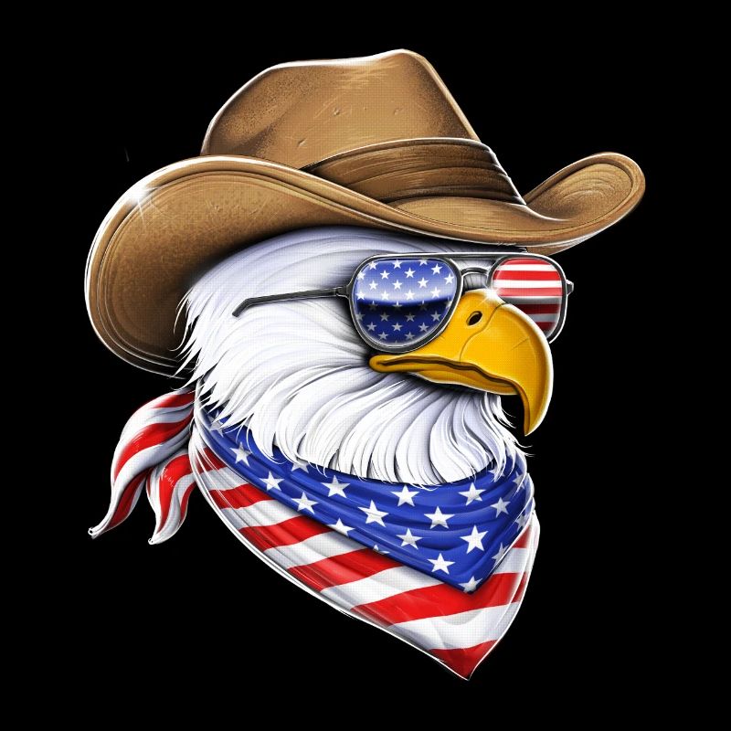 American Bald Eagle Cowboy