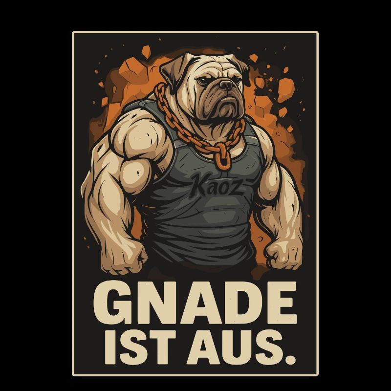Chien de combat musclé avec dire que la pitié est sortie