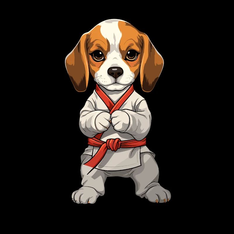 Karaté Beagle chiot illustration pour