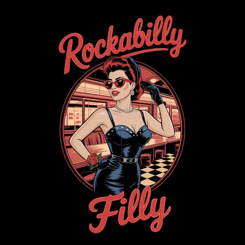 Rockabilly Filly Retro Vibes dans le restaurant