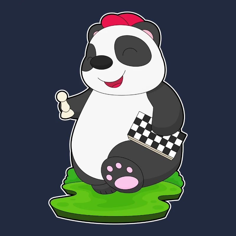 Panda Chess Piece Échiquier