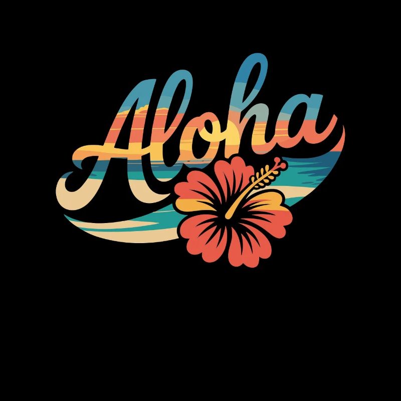 Aloha Été Hibiscus Plage Coucher de soleil
