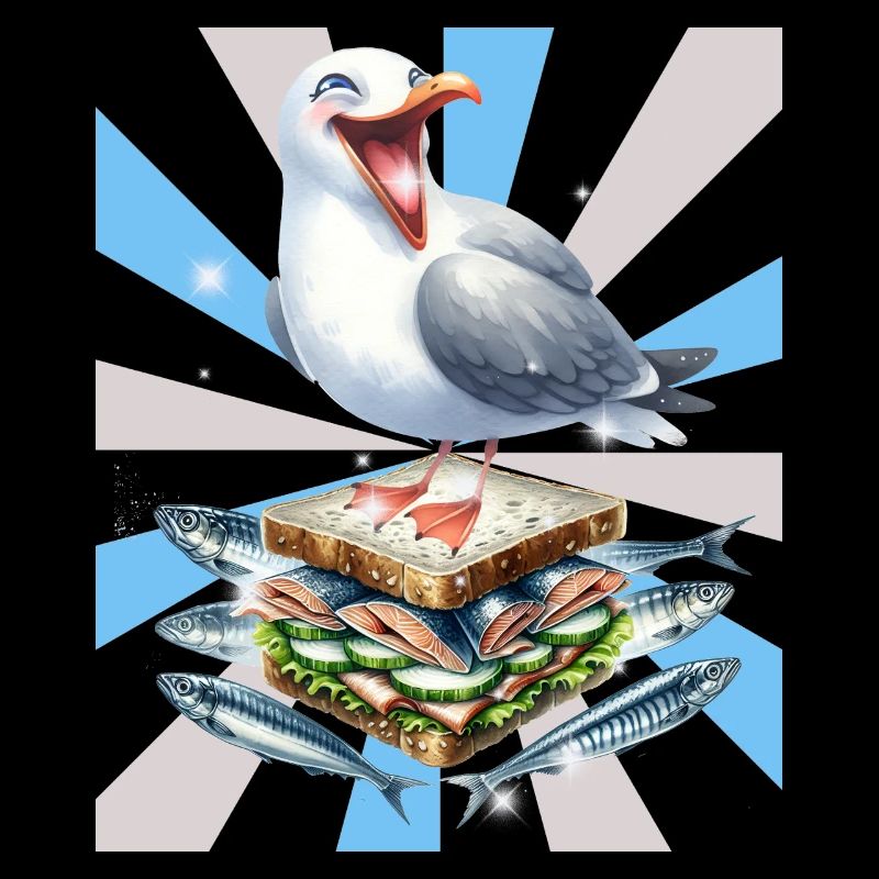 Reto Seagull Seagulls Sandwidsch Hareng