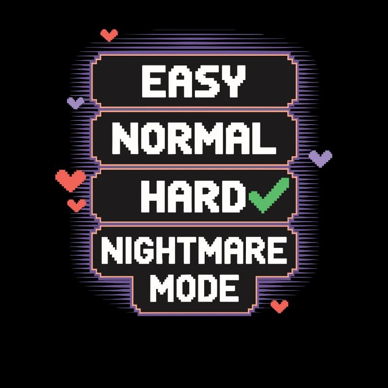 Sélectionnez la difficulté : Vie – Mode Cauchemar 8 bits