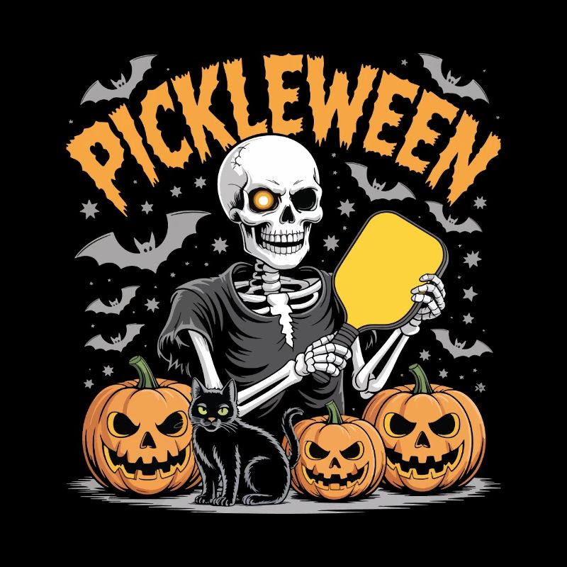 Pickleween Pickleball Player Funny Halloween