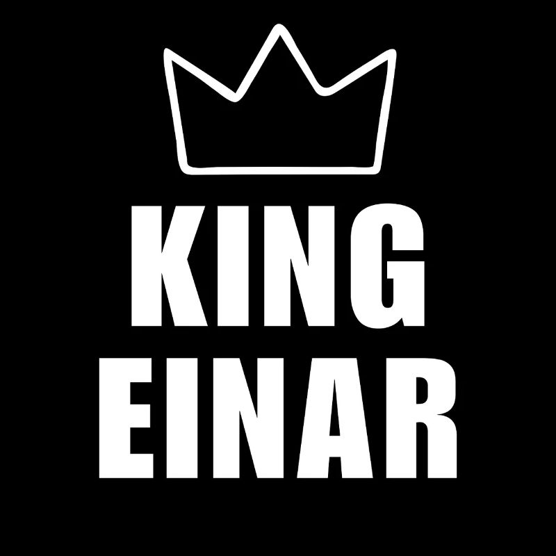 Einar Name mit Buchstabe E - Königskronen-Shirt