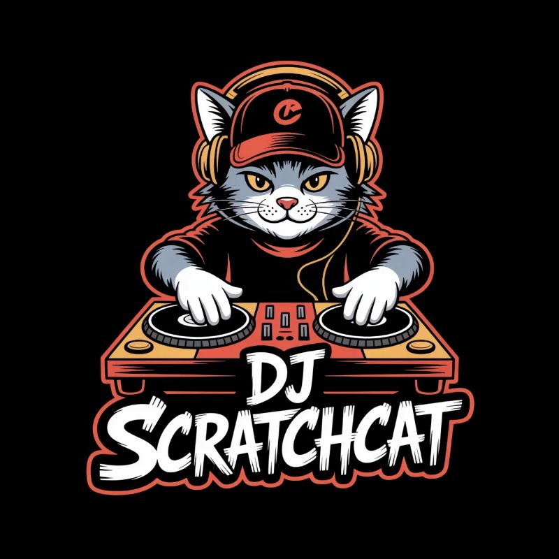 DJ Scratchcat Cat DJ Turntable Club