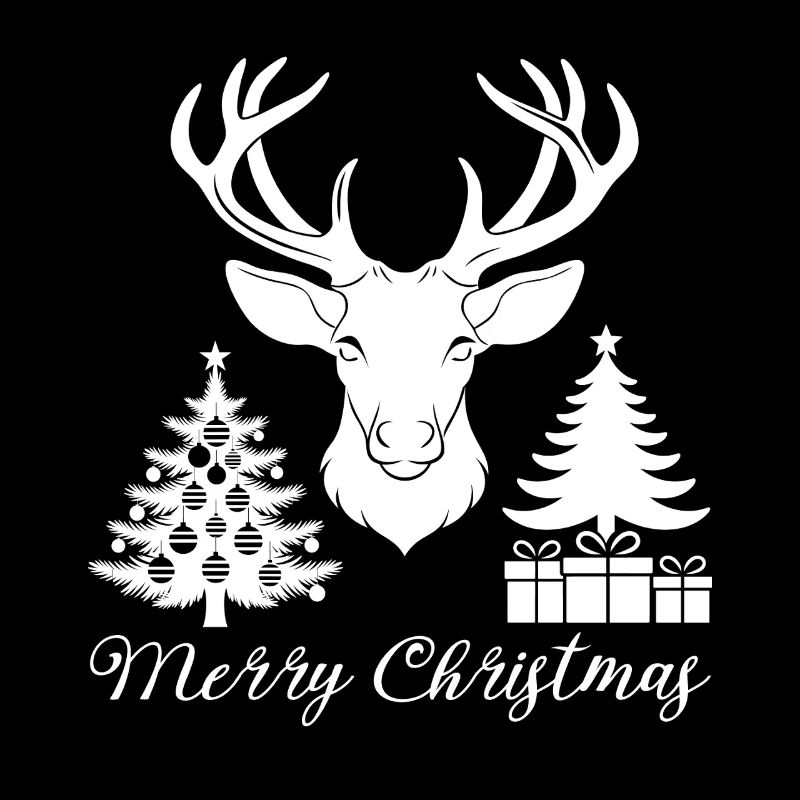 Décor de Noël Épuré avec Renne et Sapins