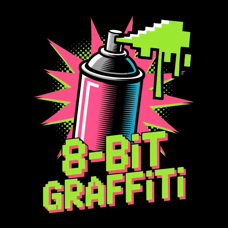 8-bit Graffiti Pop Culture Rétro Jeu vidéo