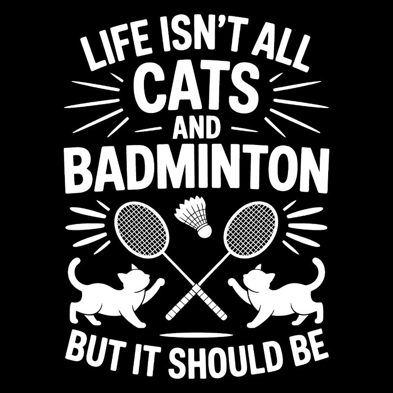 Badminton Spruch Katze Lustiges Badminton Geschenk
