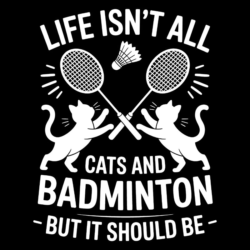 Badminton Spruch Katze Lustiges Badminton Geschenk