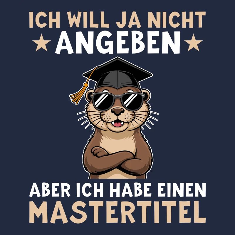 Masterabschluss - Otter mit Mastertitel