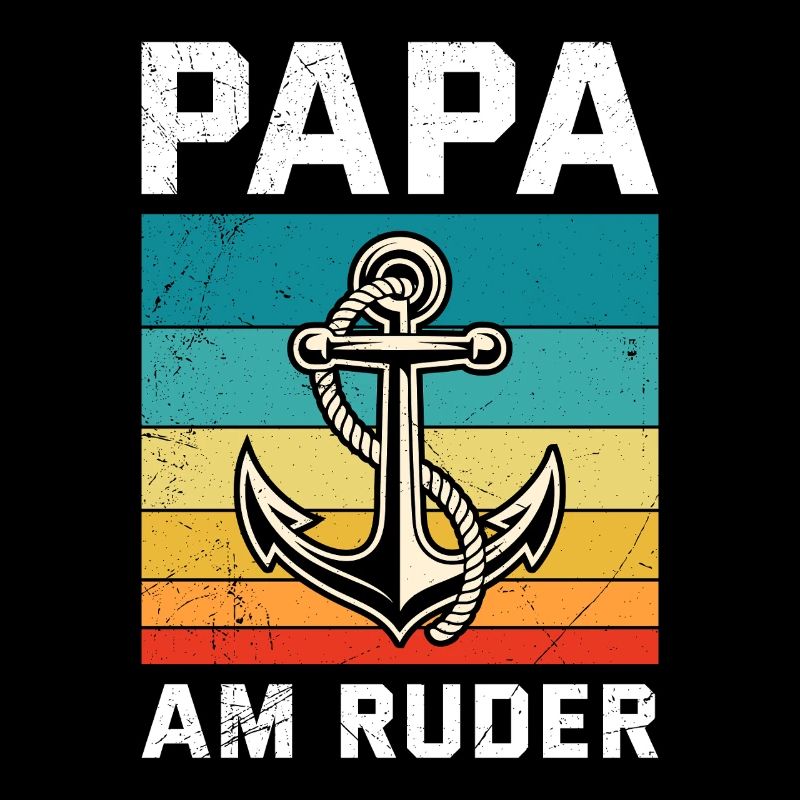 Future Dad DAD AT THE HELM Retro Funny