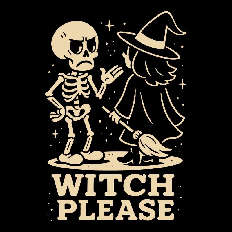 Hexe bitte Skelett Halloween Kostüm Spaß