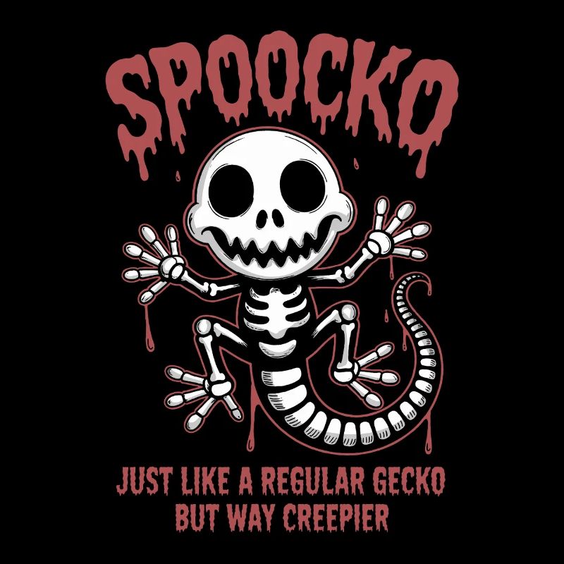 Spukgecko Skelett Halloween