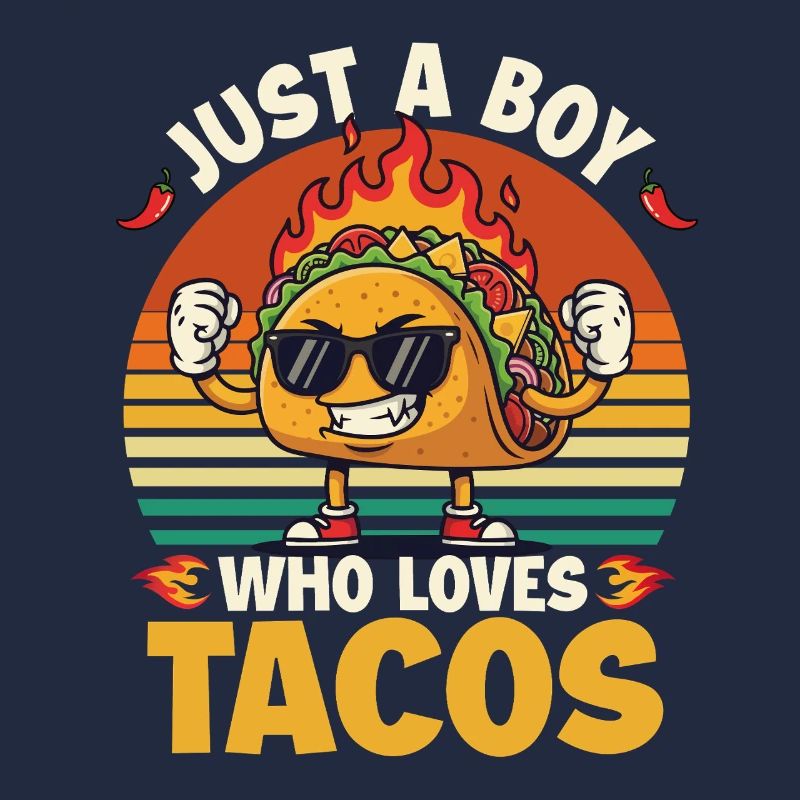 Nur ein Junge, der Tacos Lustige Vibes liebt