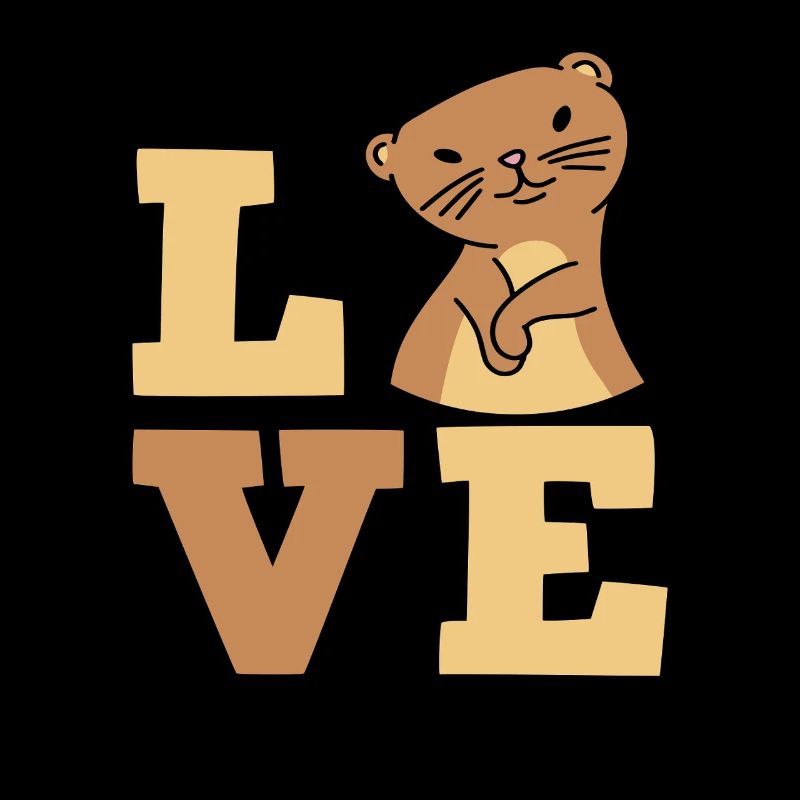 Seeotter Cartoon Liebe