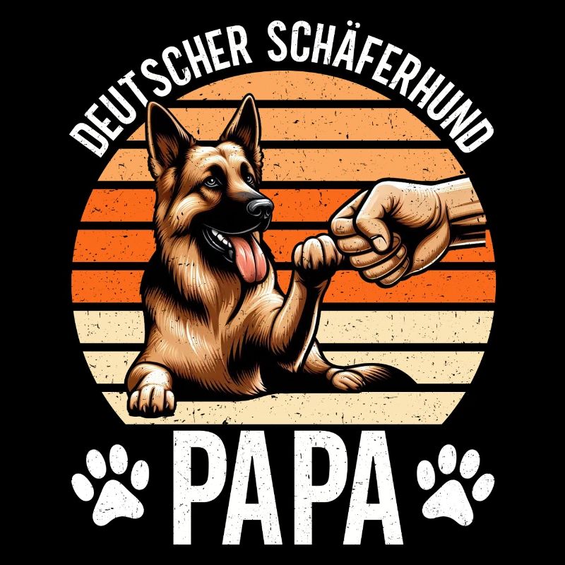 Deutscher Schäferhund Papa Vatertag Vater