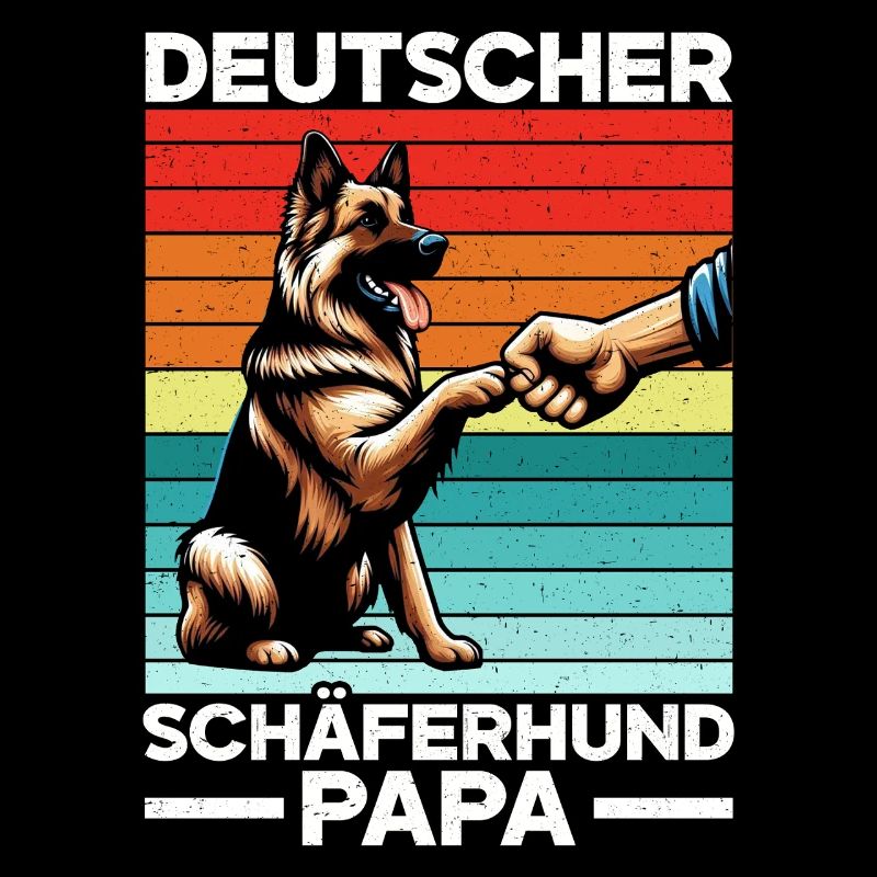 Deutscher Schäferhund Papa Vatertag Vater
